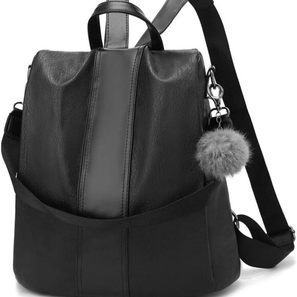 Women Backpack PU Leather Waterproof Anti-theft Casual Daypack Satchel main image 6